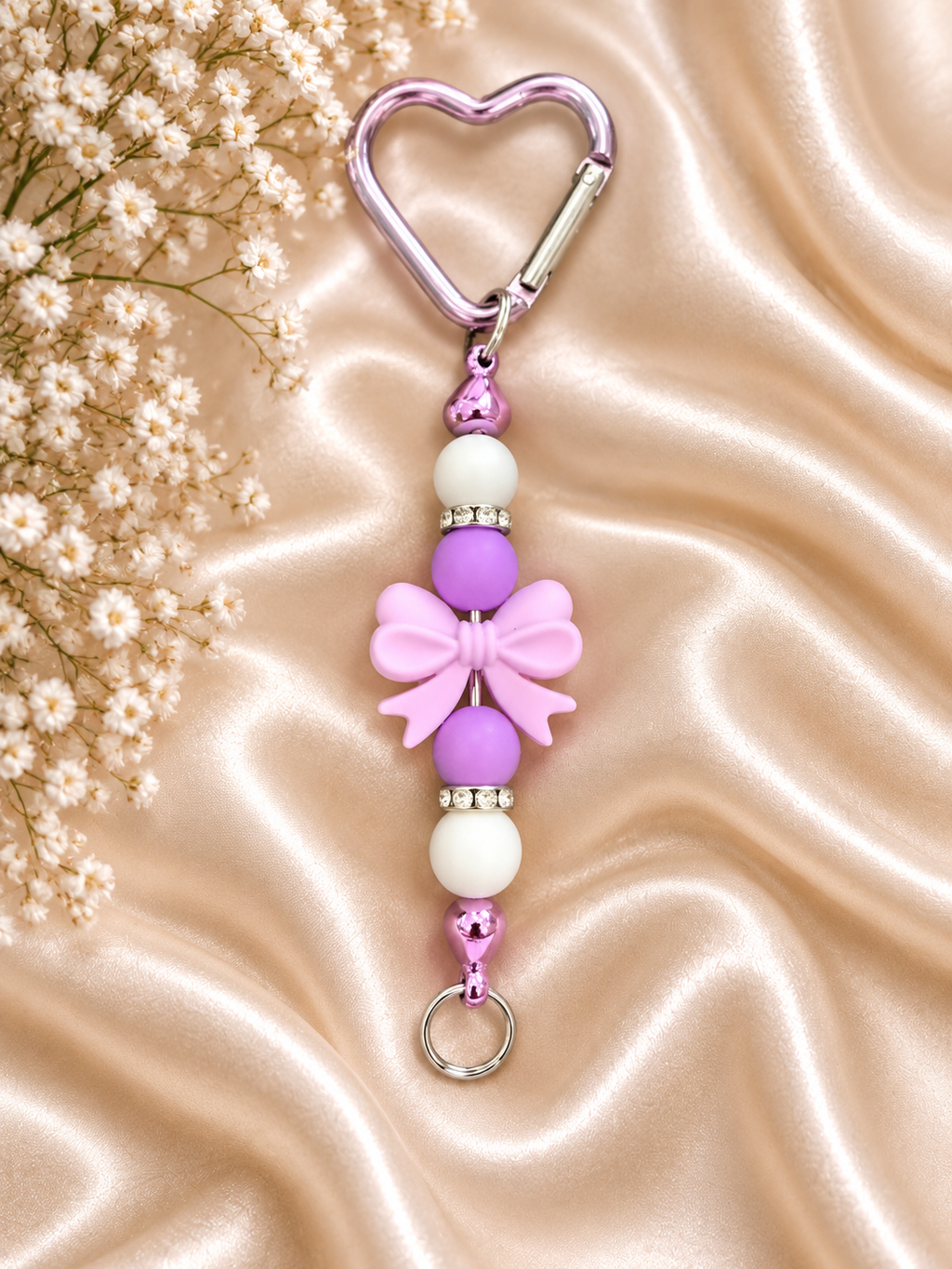 🎀 Pretty in Purple Bow Keychain