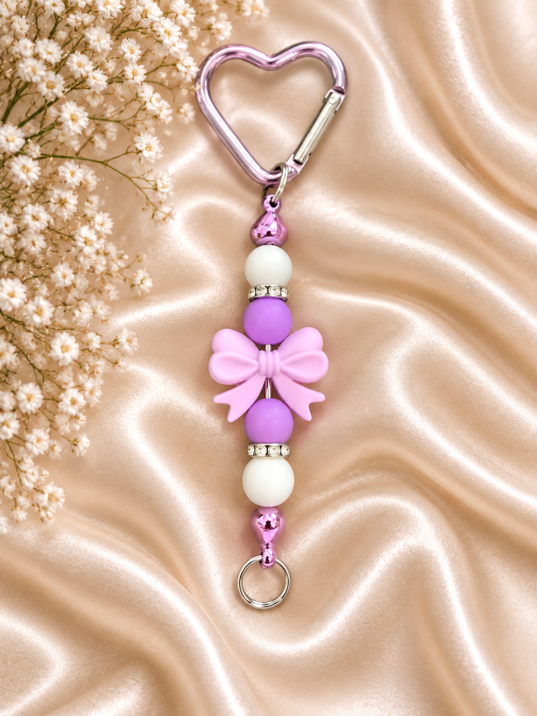 🎀 Pretty in Purple Bow Keychain