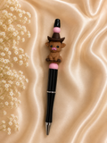 🤠 Highland Cow Cowboy Beaded Pen