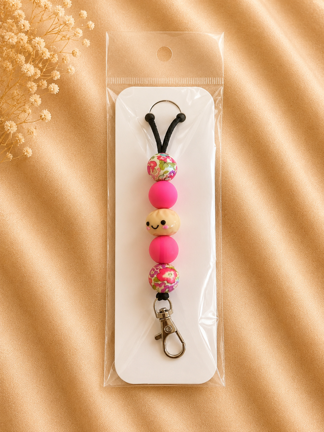 Dumpling Silicone Beaded Lanyard