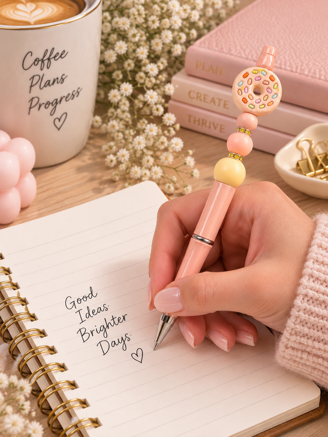 🍩 Sweet Treat Donut Beaded Pen