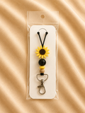 Sunflower Silicone Beaded Lanyard