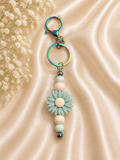 🌼 Pastel Daisy Keychain 🩵✨