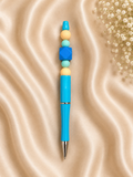 Ocean Breeze Silicone Beaded Pen – Handmade Ballpoint Pen 🌊