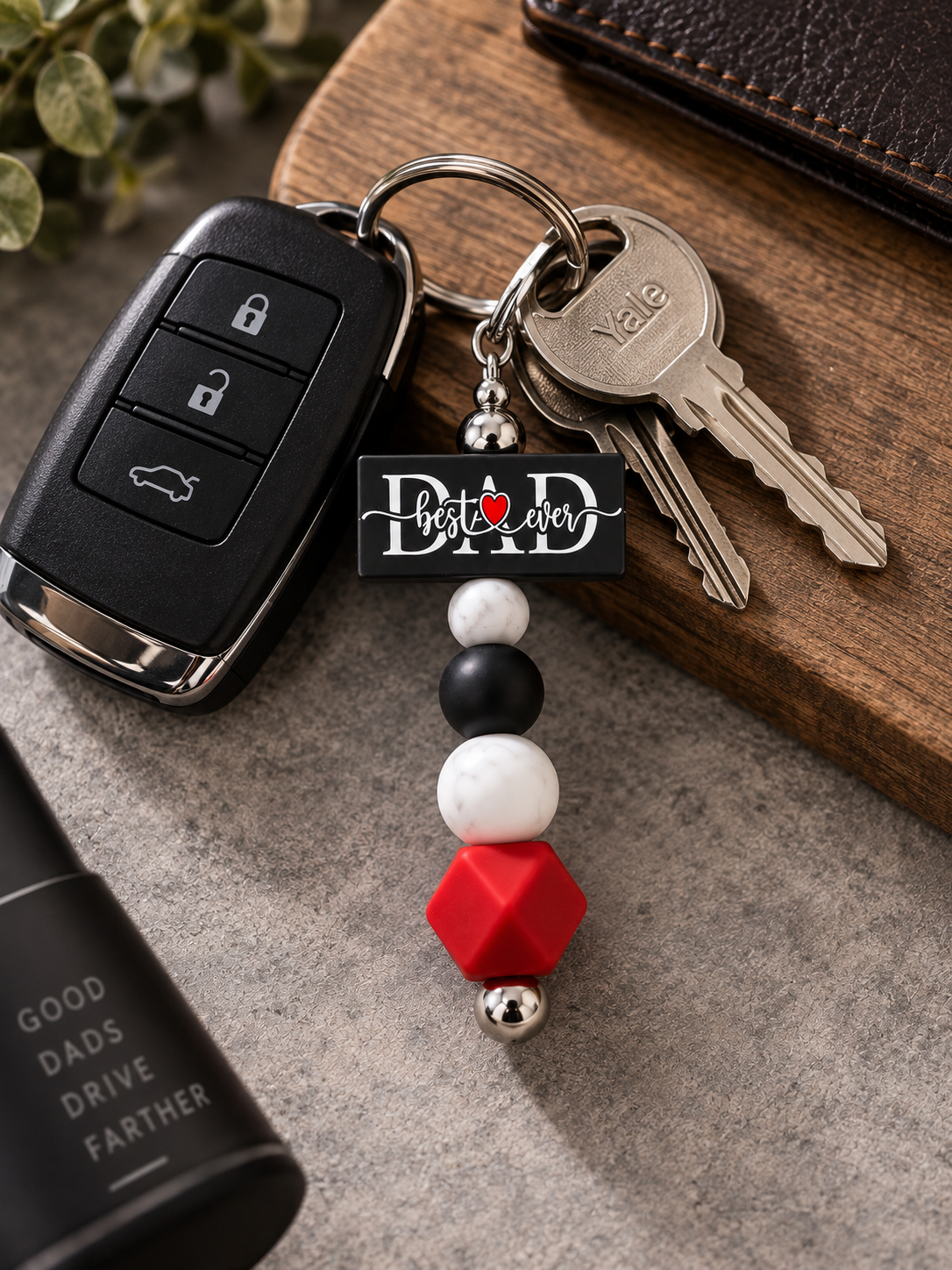 ❤️ Best Dad Ever Keychain