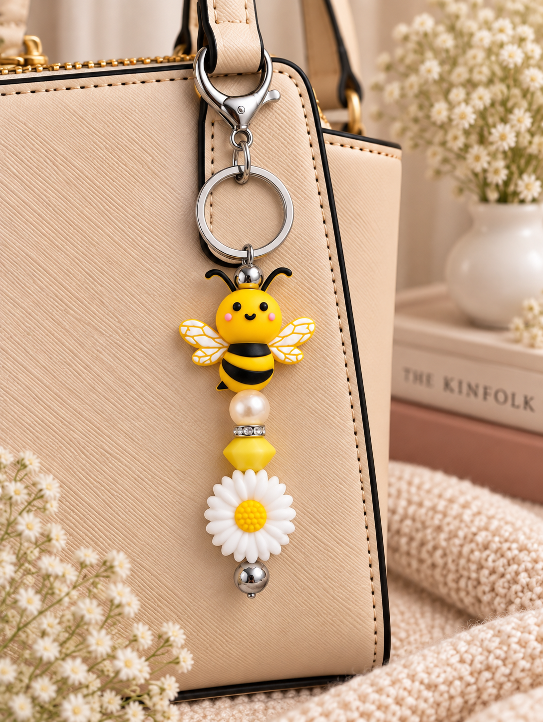 🐝 Bee & Daisy Keychain