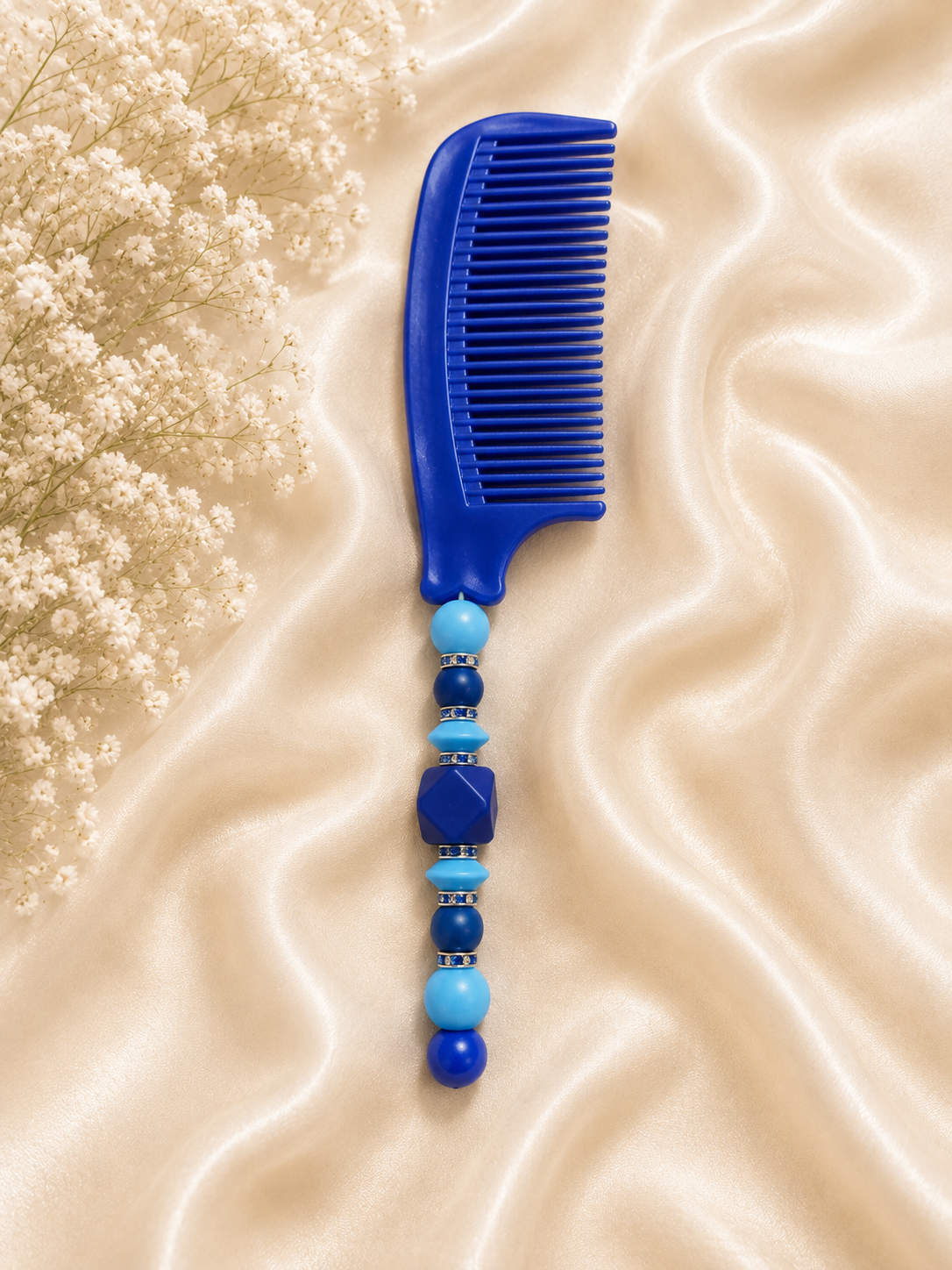 💙 Blue Beaded Comb – Limited Edition