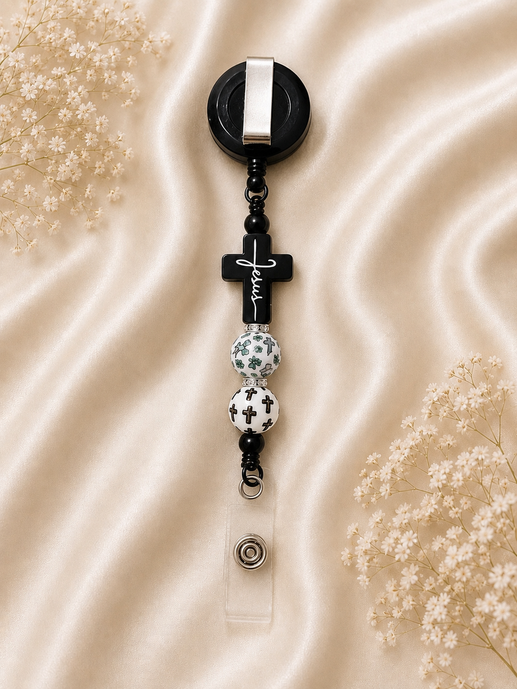 ✝️ Faith Cross Retractable Badge Reel
