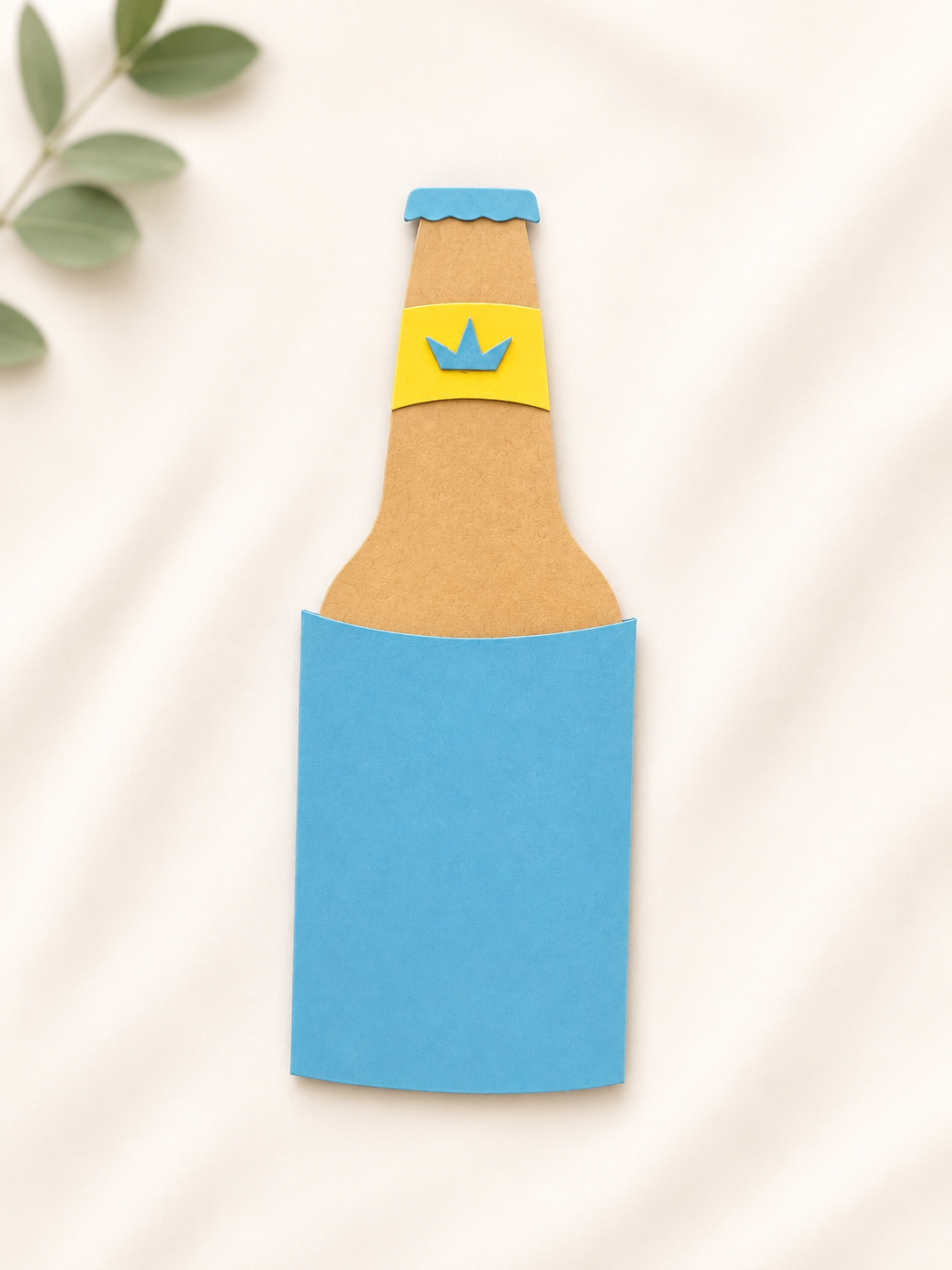 Beer Bottle Paper Gift Card Holder