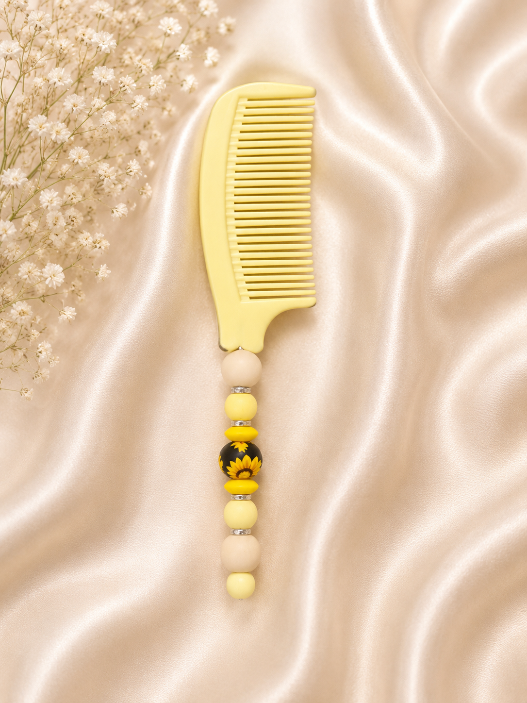 🌻 Sunflower Beaded Comb