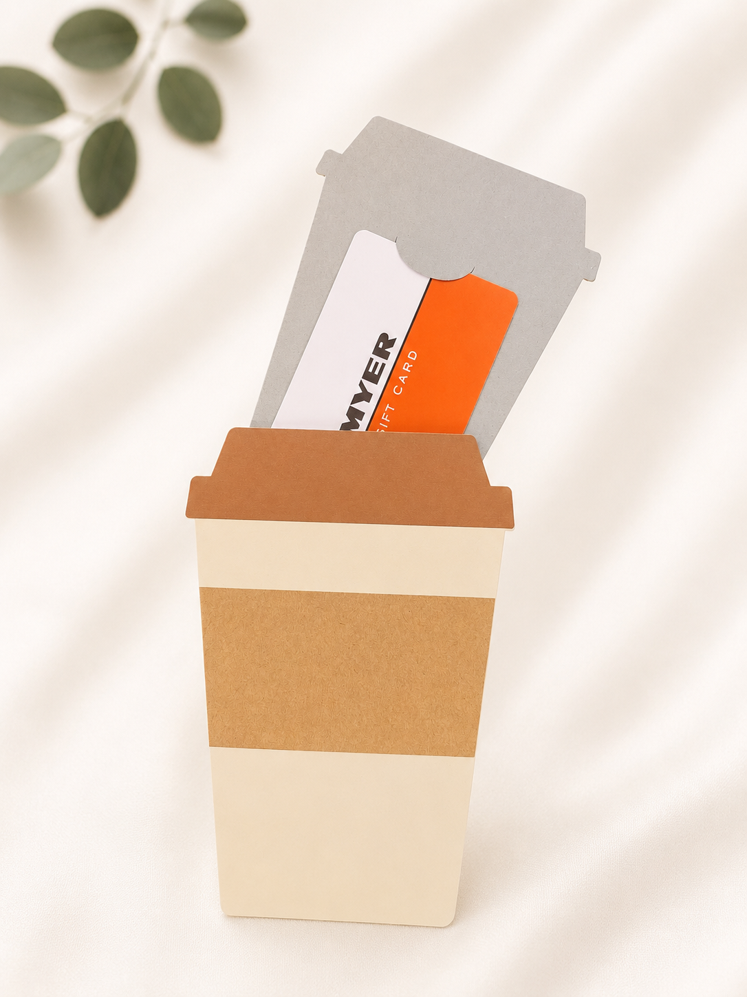 Coffee Cup Paper Gift Card Holder