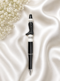 Black Western Boot Beaded Pen