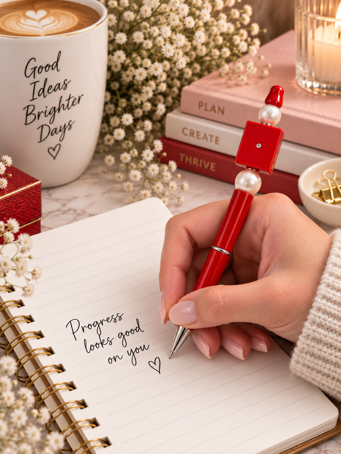 Book Lover Beaded Pen