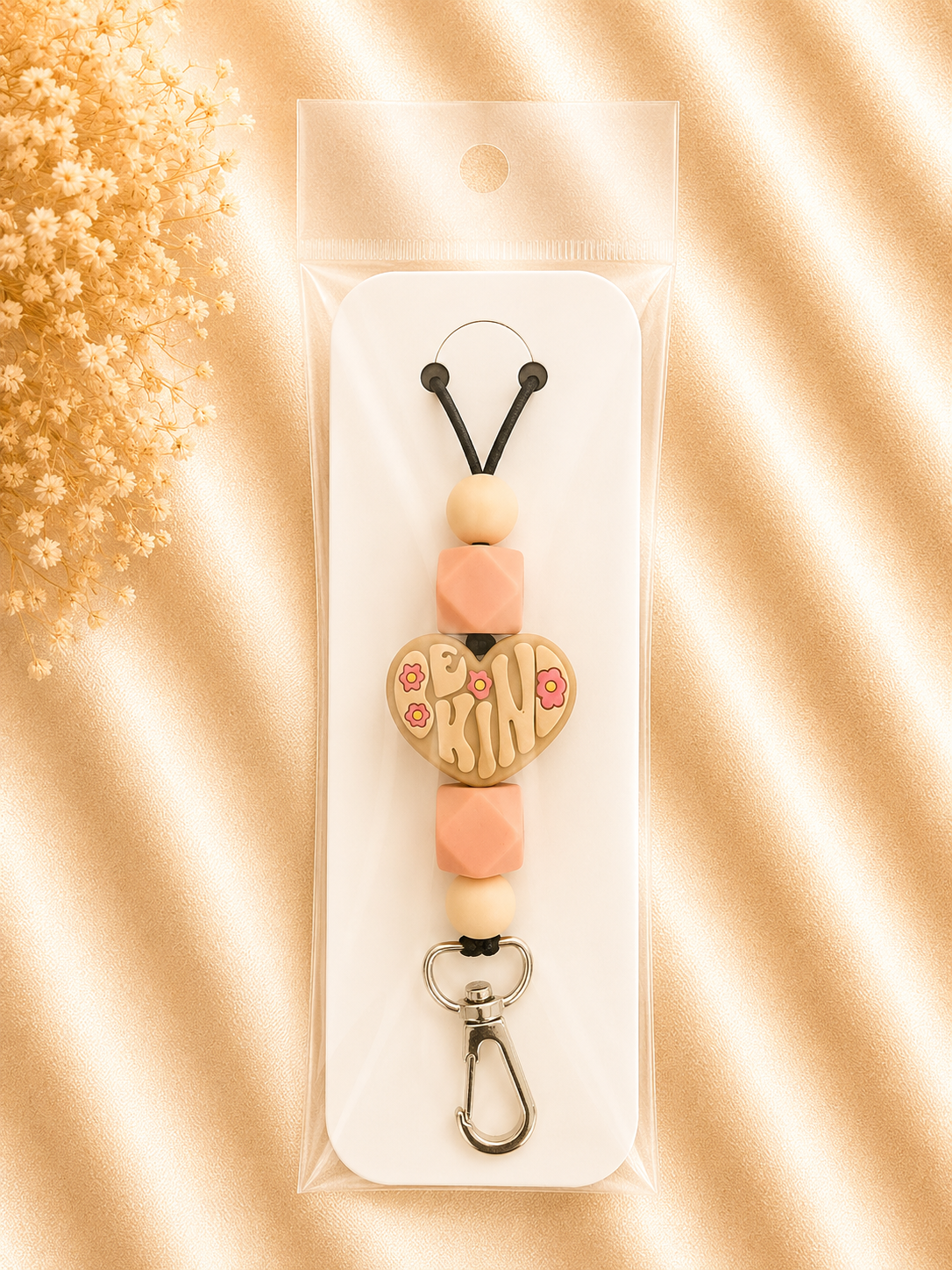 Kind Heart Silicone Beaded Lanyard