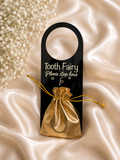 🧚 Tooth Fairy Door Hanger with Gold Pouch