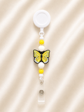 Yellow Butterfly Retractable Badge Reel