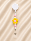 Yellow Daisy Retractable Badge Reel