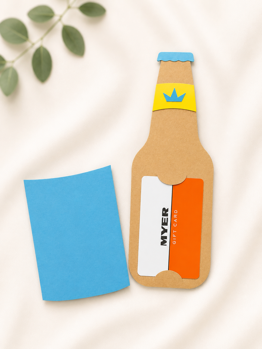 Beer Bottle Paper Gift Card Holder