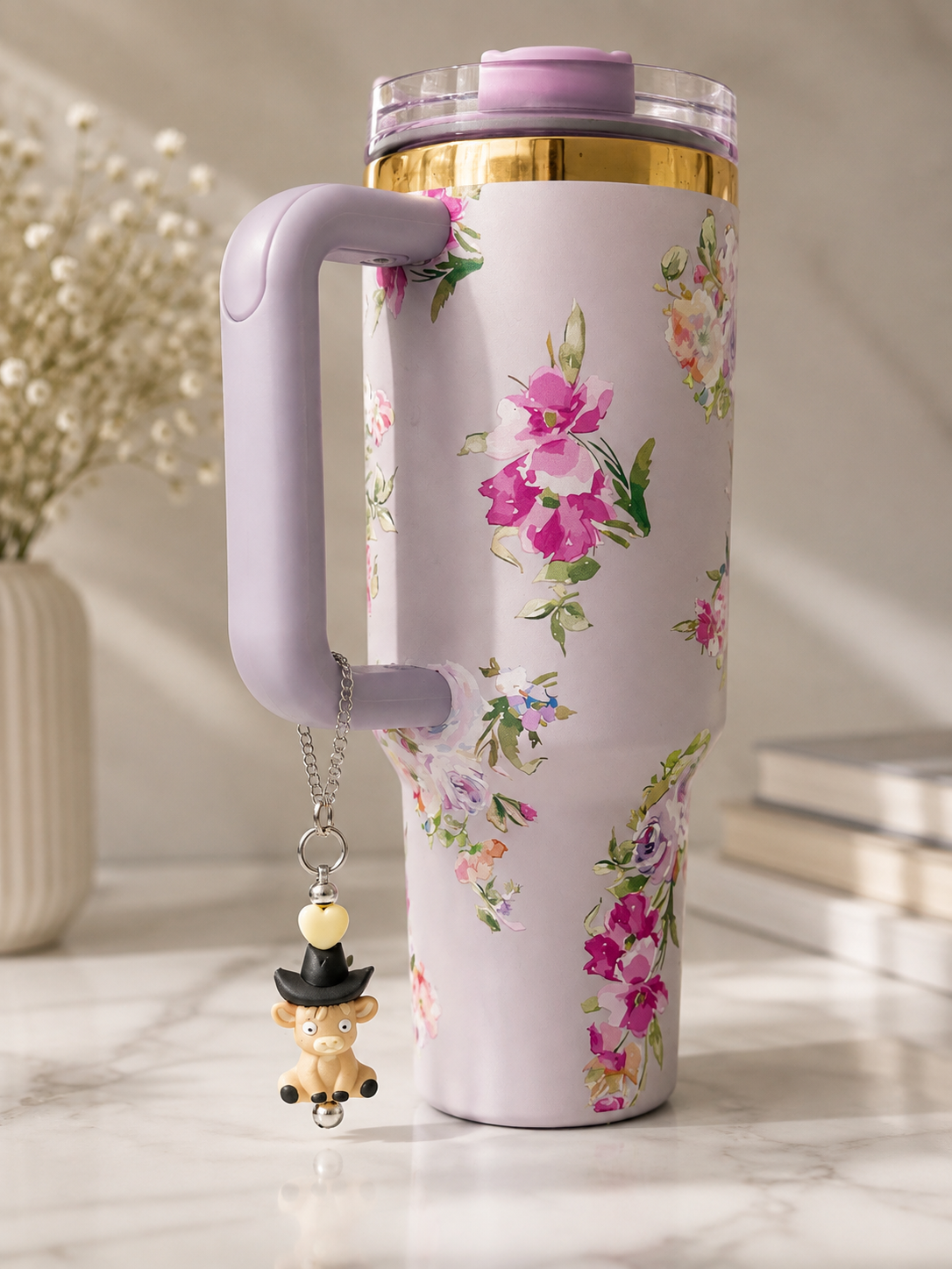 🤠 Highland Cow Water Bottle Handle Chain