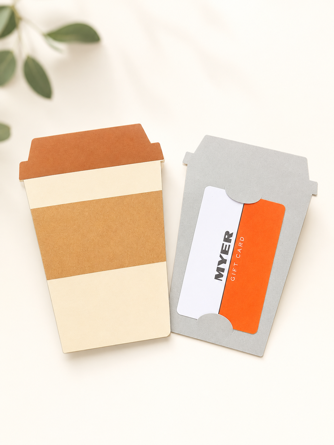 Coffee Cup Paper Gift Card Holder