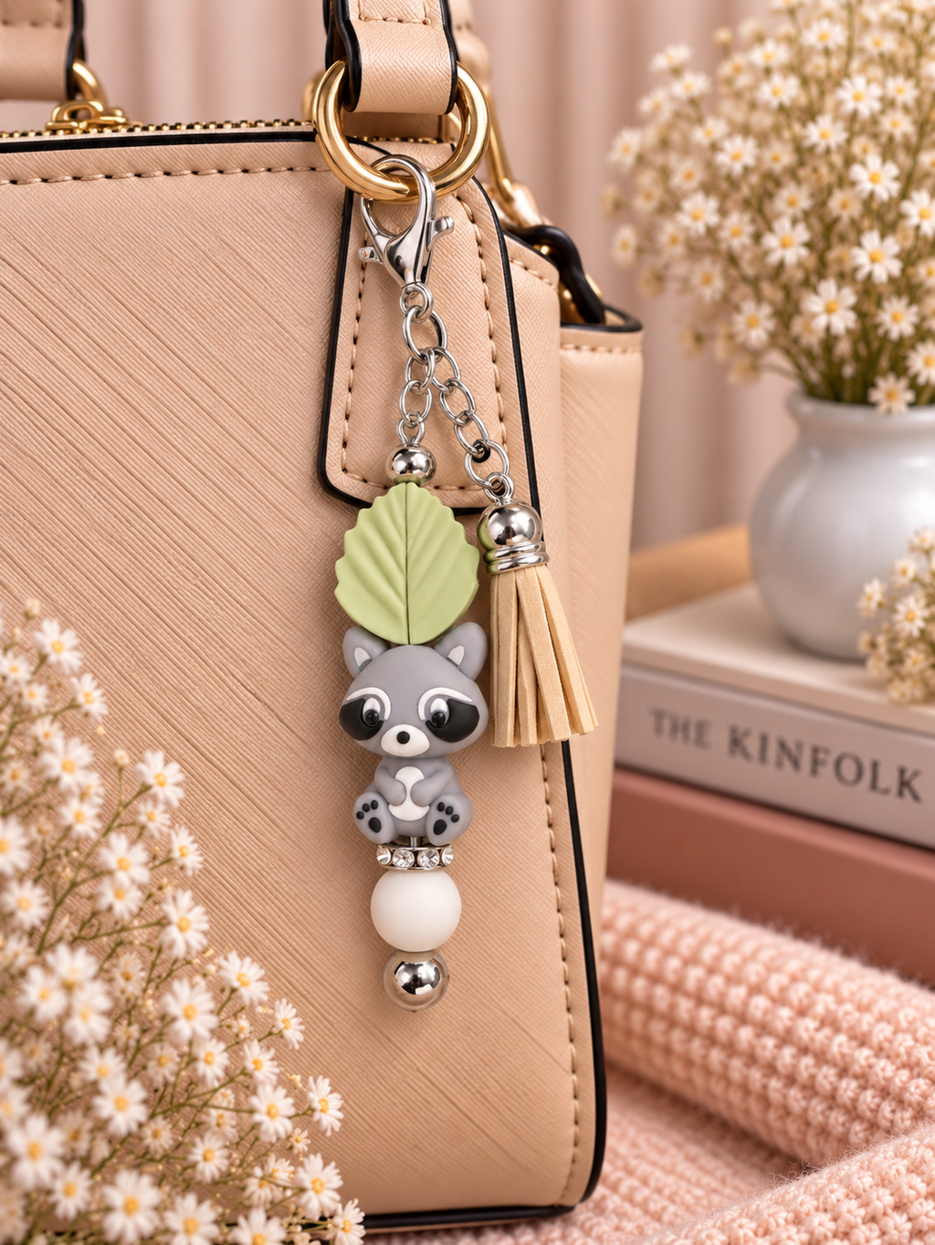 🦝 Woodland Raccoon Keychain