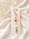 🎅 Santa Christmas Beaded Lanyard