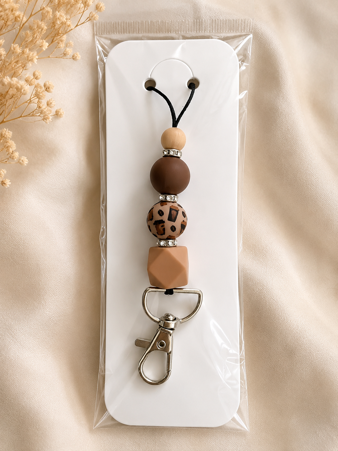 Coffee Collection Beaded Lanyard