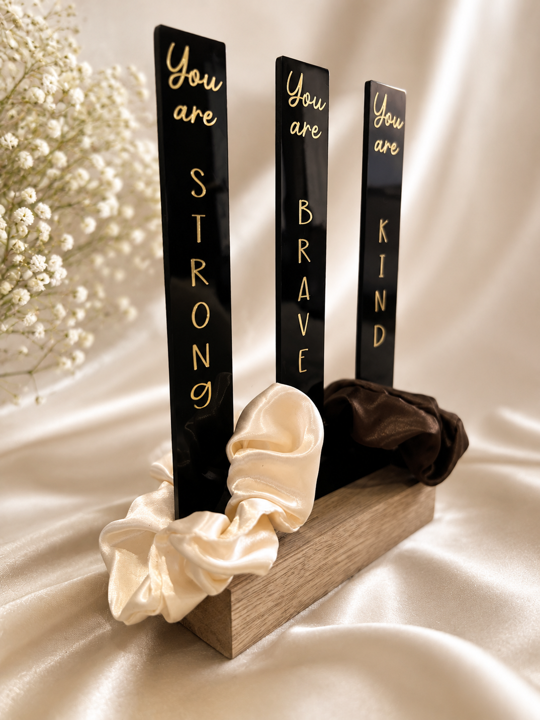Affirmation Scrunchy Tie Holder