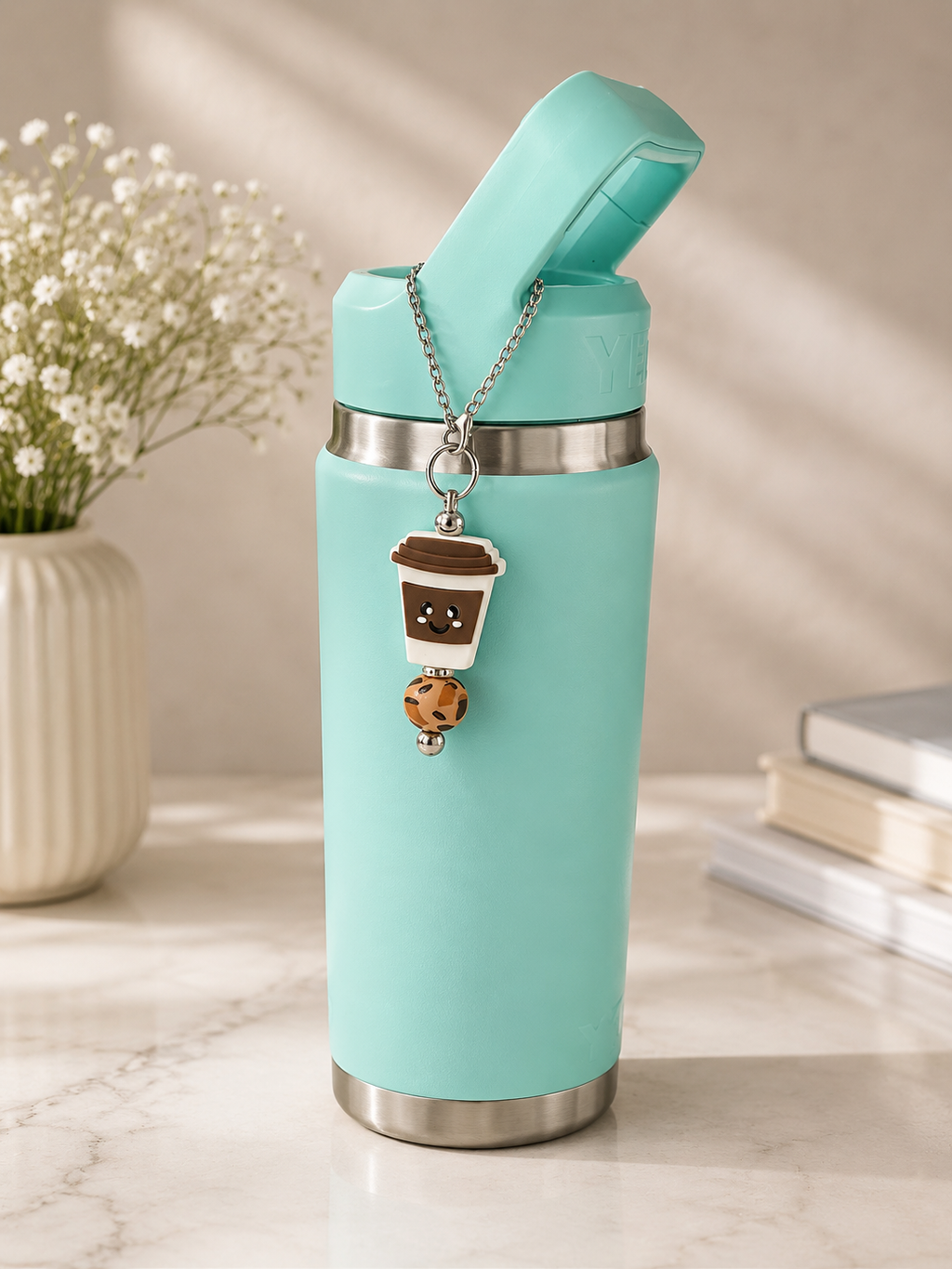 ☕ Coffee Lover Water Bottle Handle Chain
