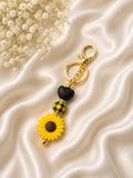 Sunflower Charm Keychain