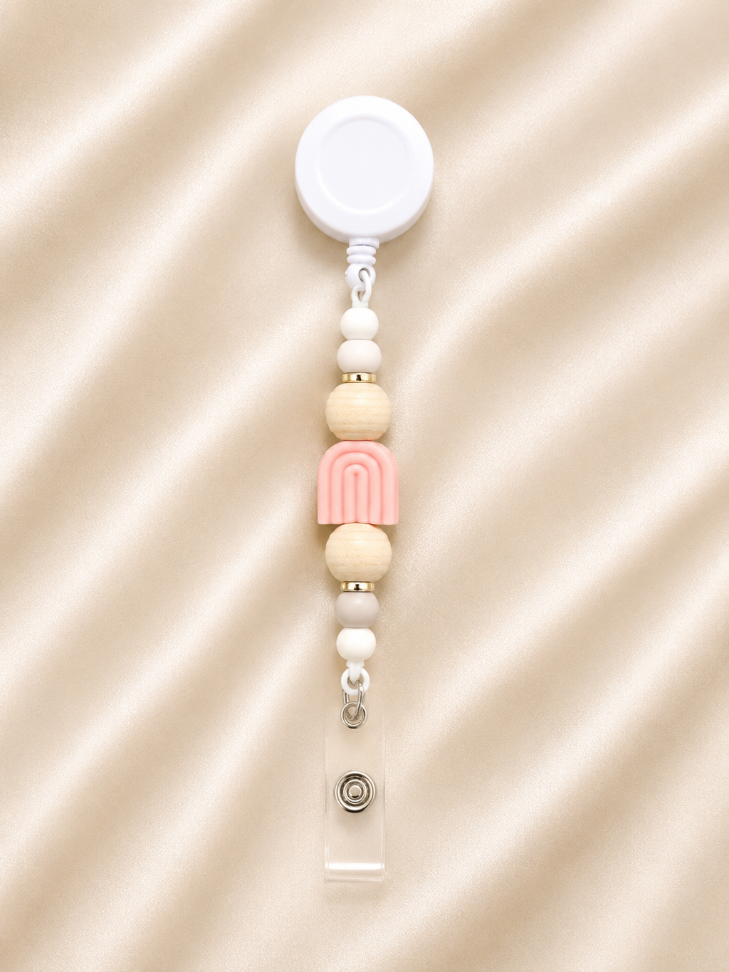 Blush Rainbow Retractable Badge Reel