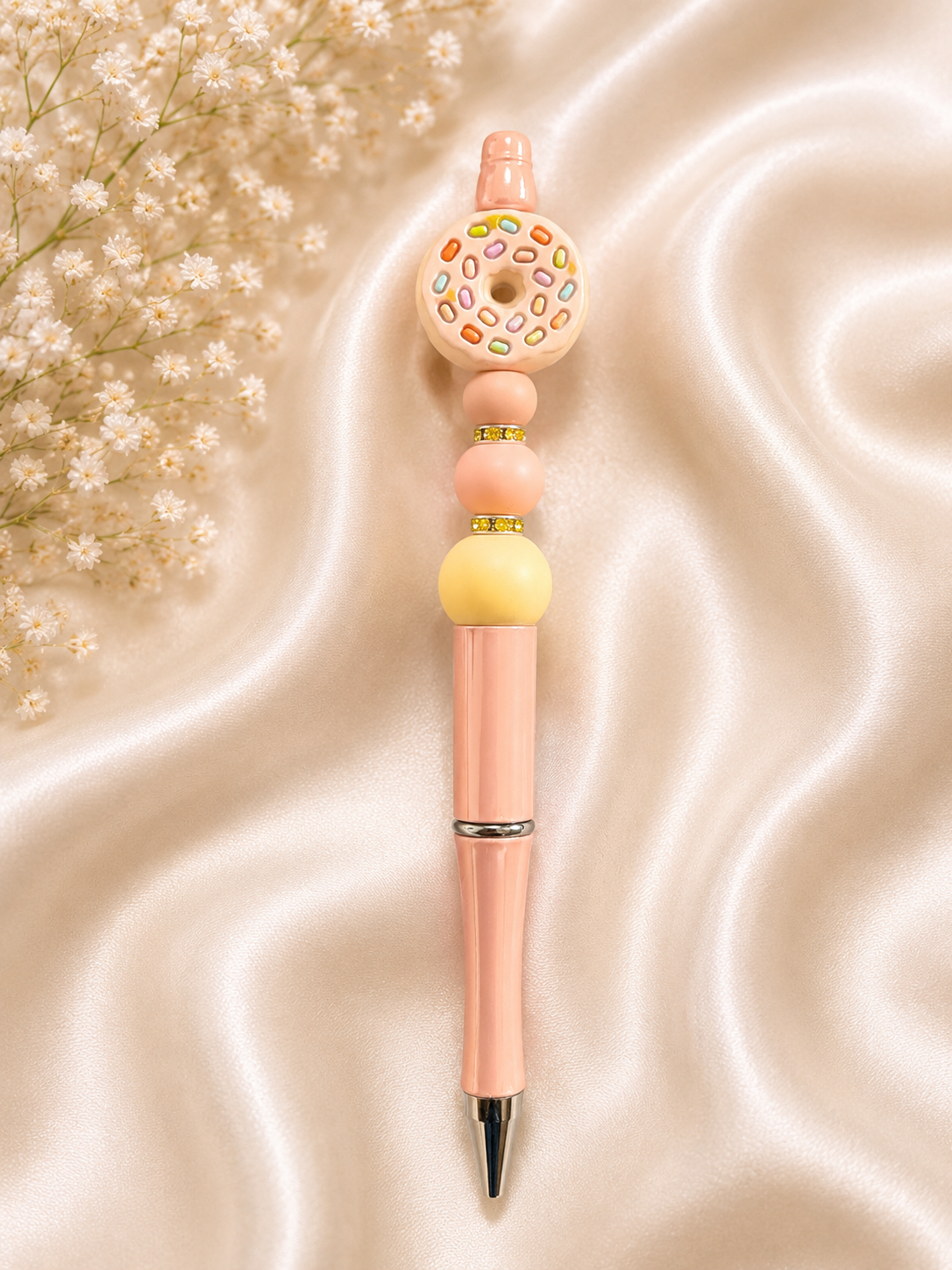 🍩 Sweet Treat Donut Beaded Pen