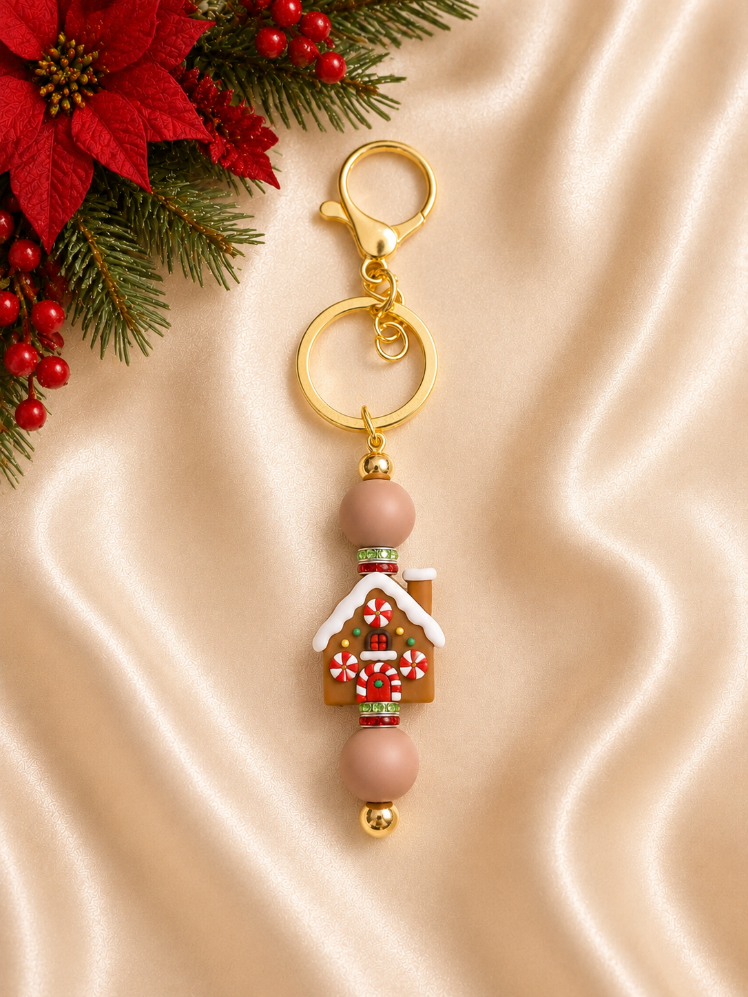 🎄 Gingerbread Christmas Keychain 🤎✨