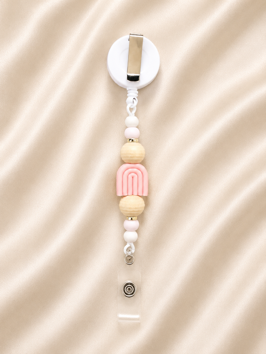Blush Rainbow Retractable Badge Reel