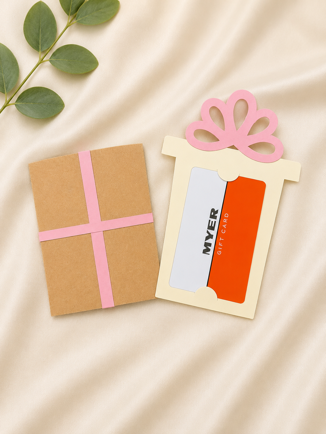 Gift Box Paper Gift Card Holder