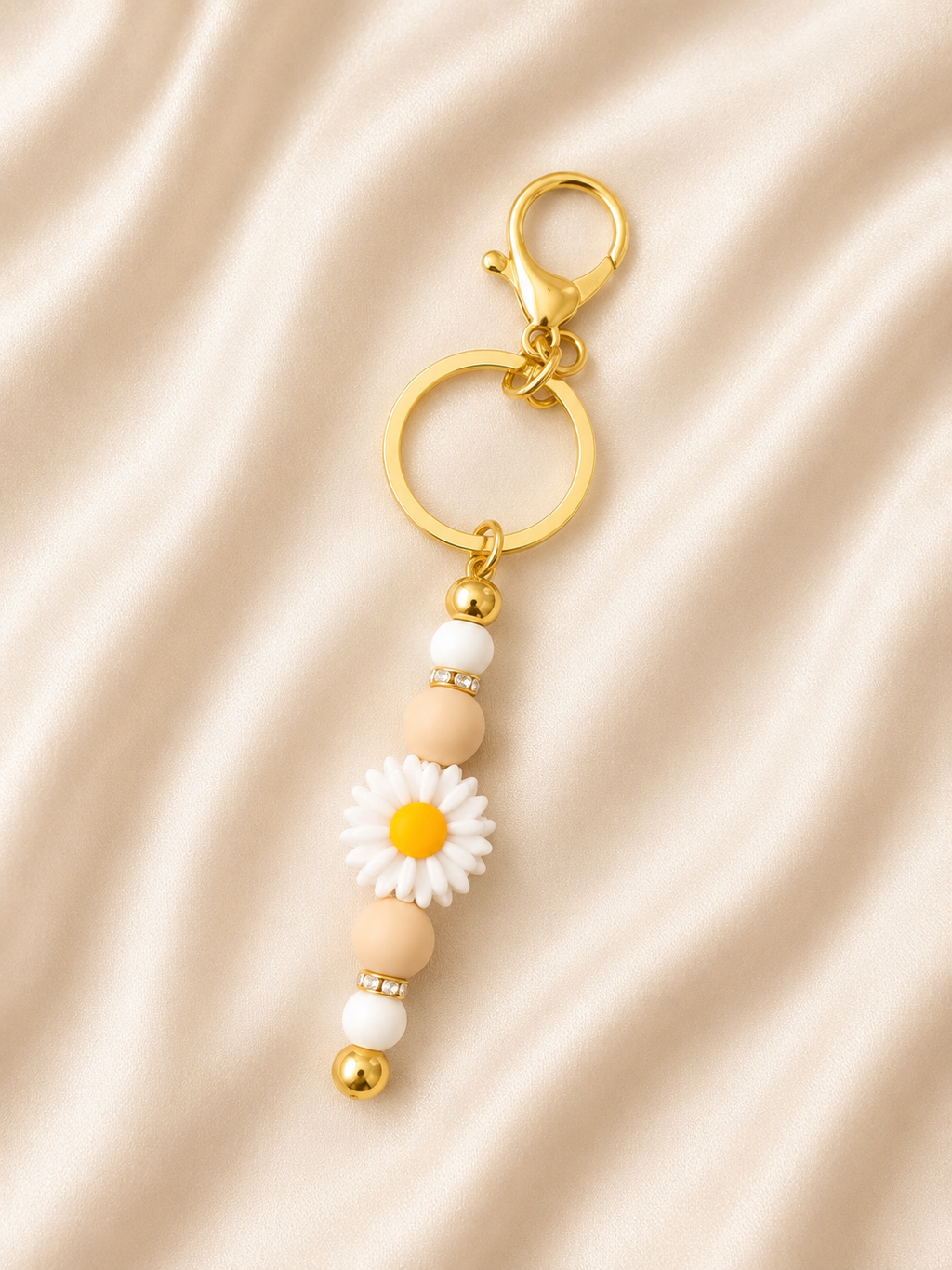 Daisy Charm Handmade Keychain