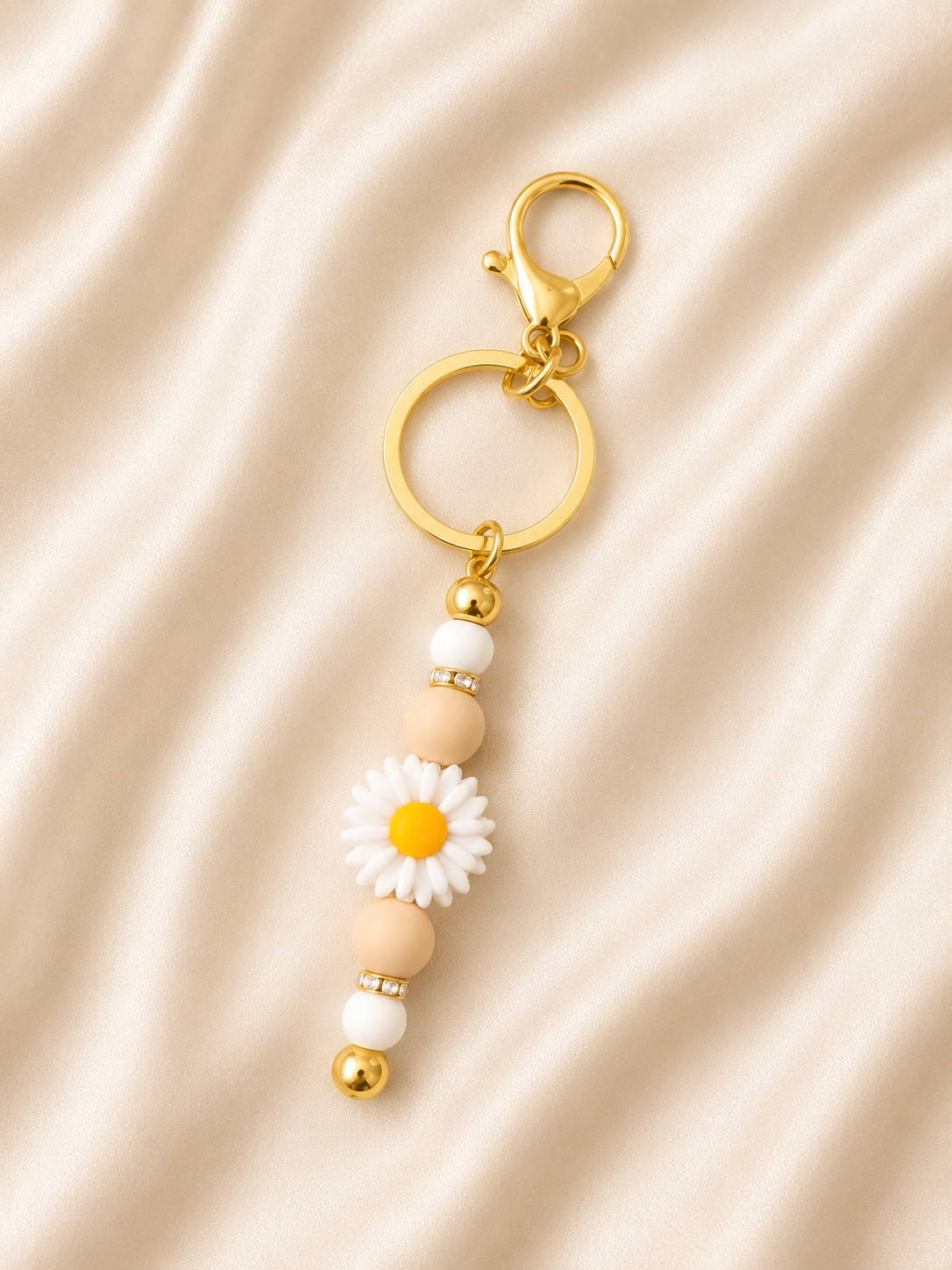 Daisy Charm Handmade Keychain