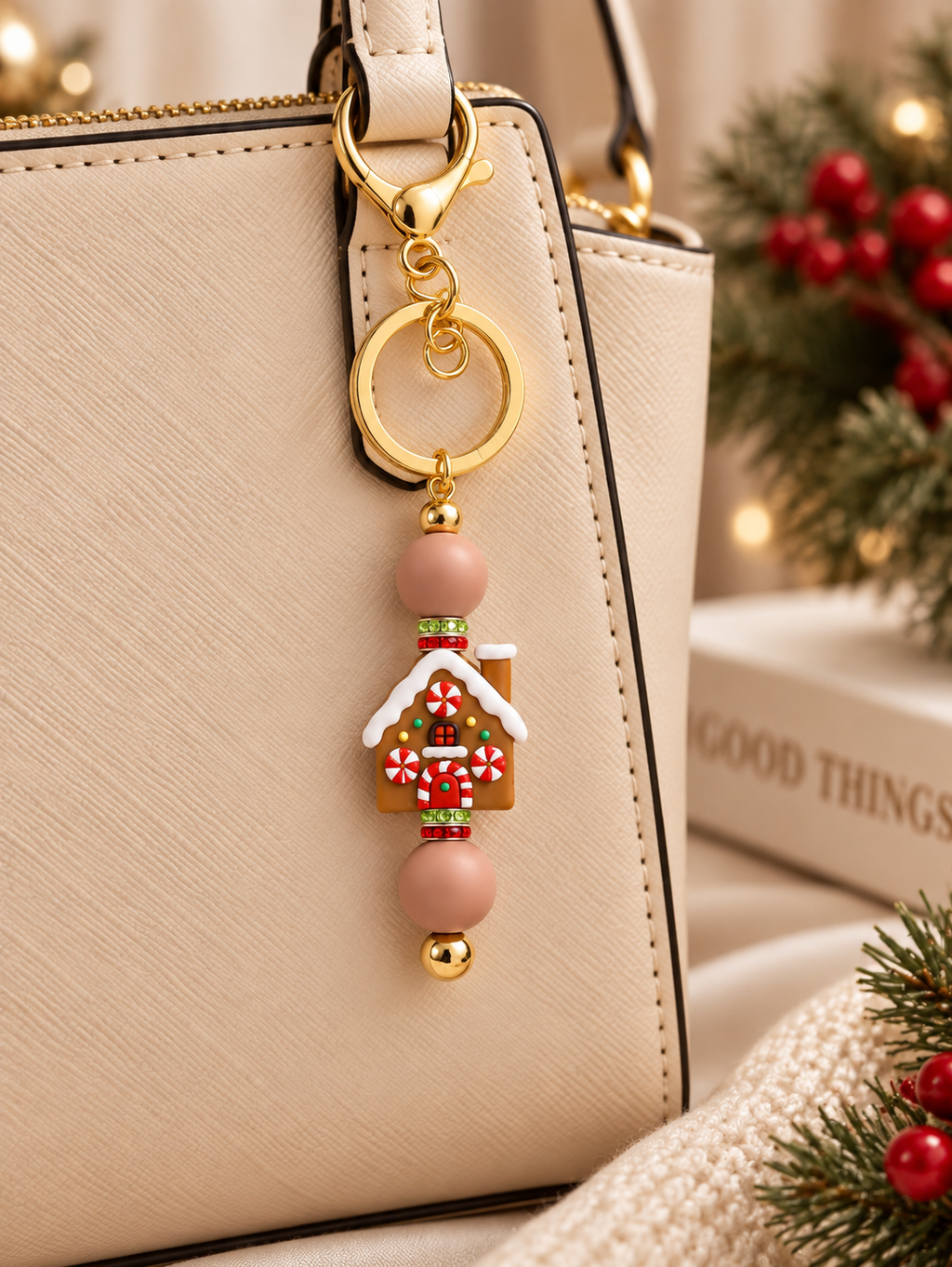 🎄 Gingerbread Christmas Keychain 🤎✨