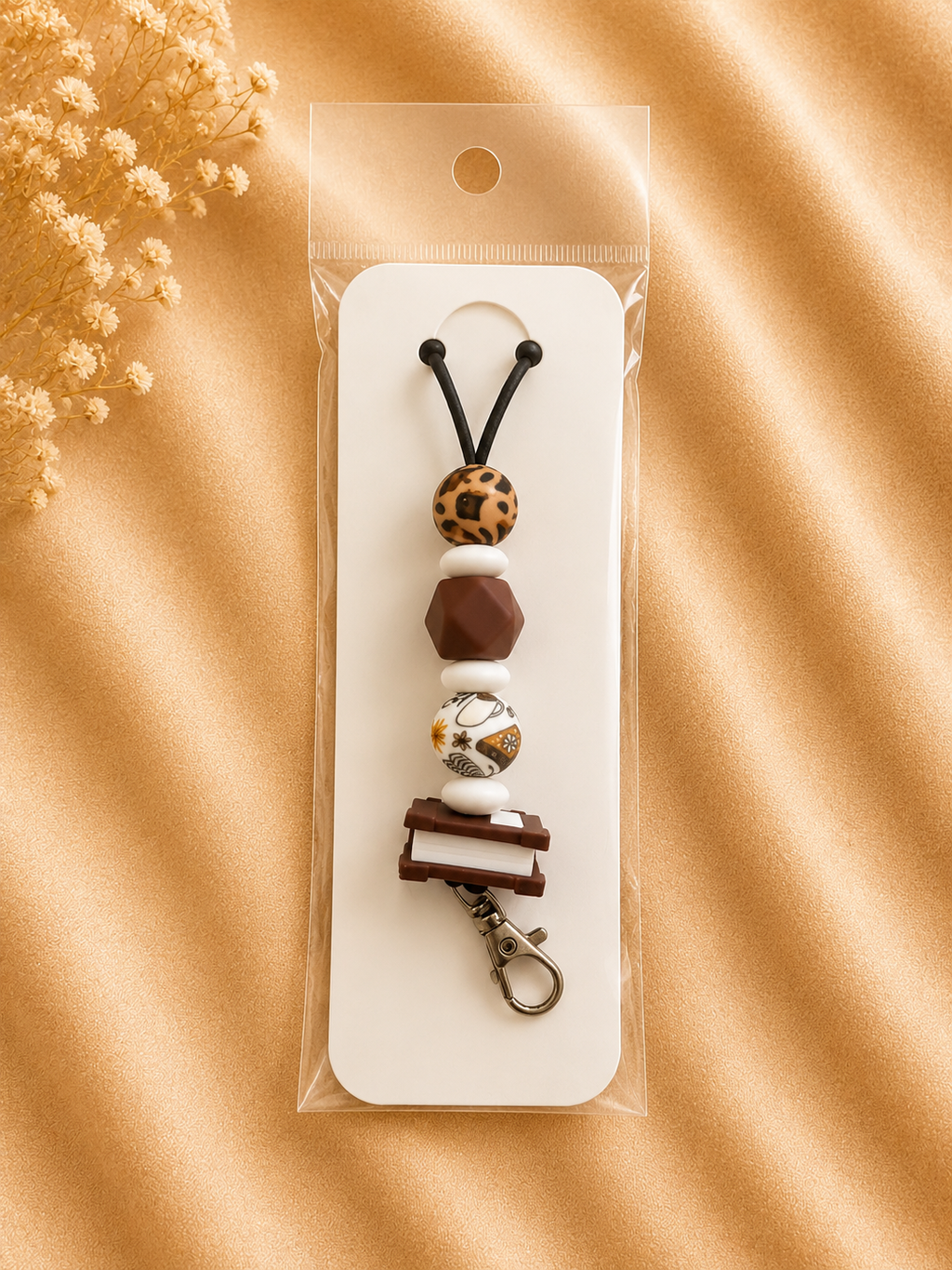 Book Lover Silicone Beaded Lanyard