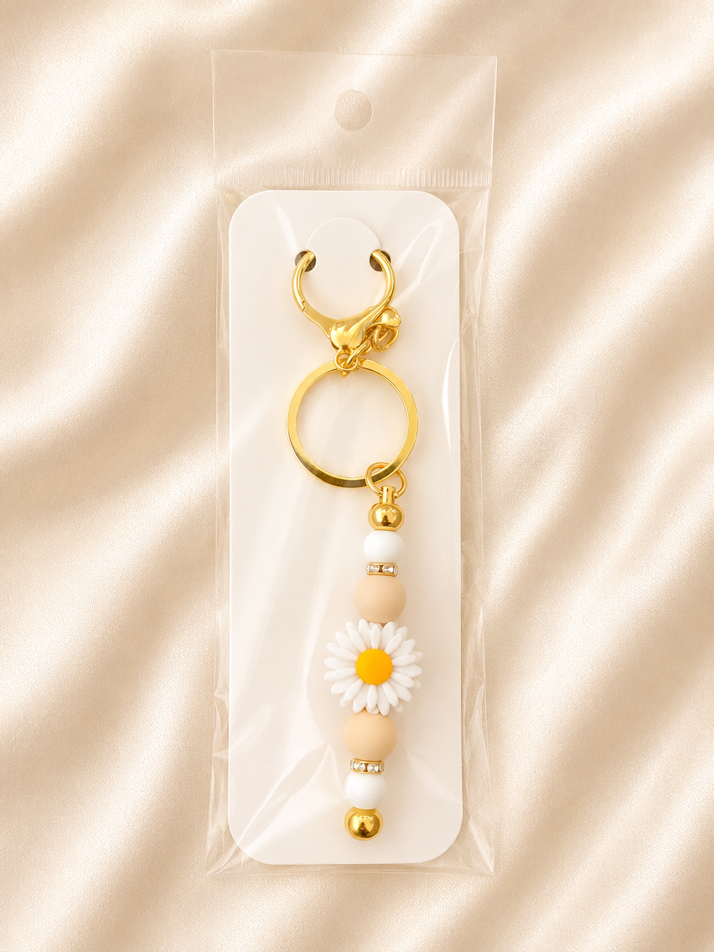 Daisy Charm Handmade Keychain