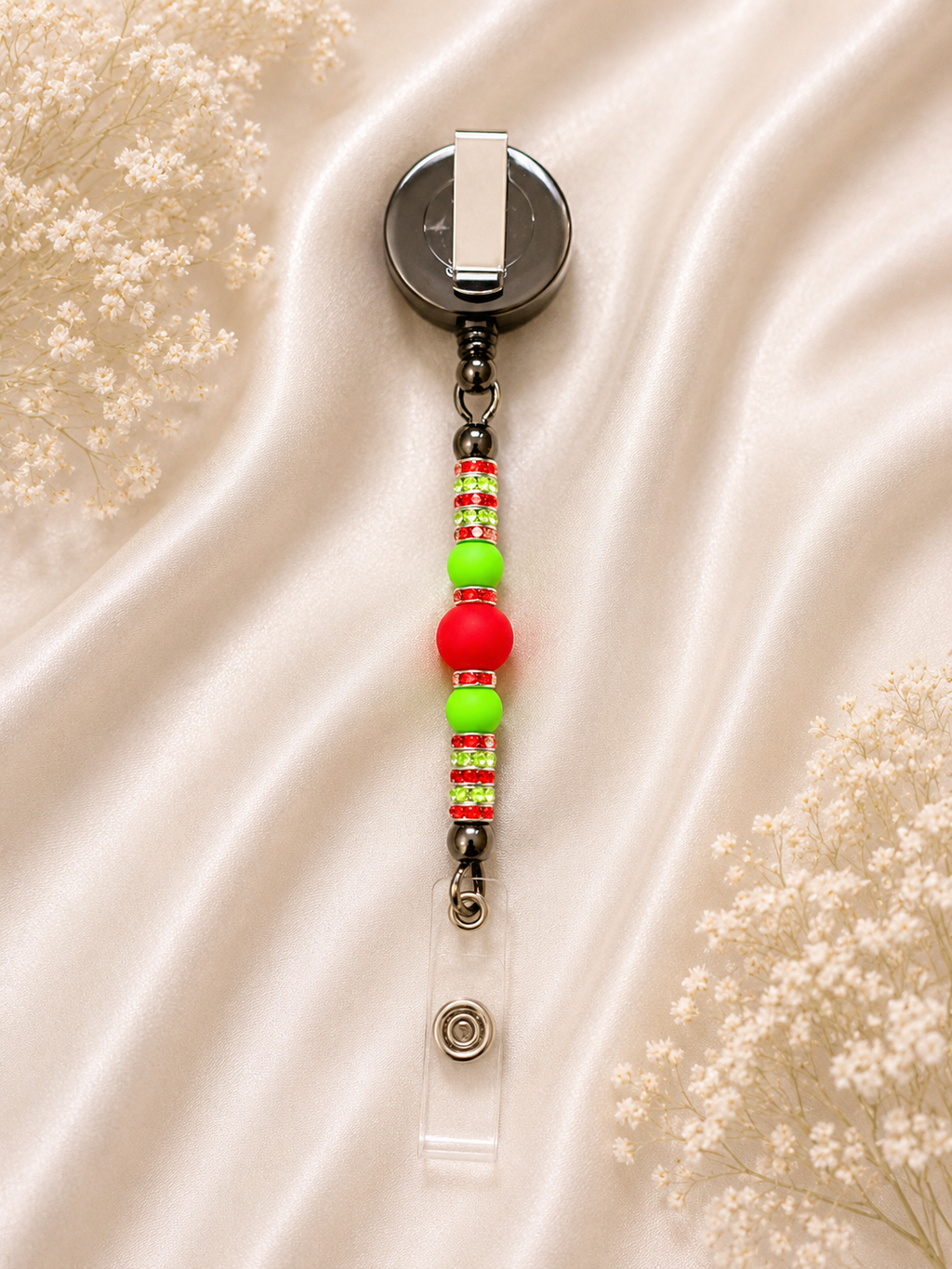 🎄 Festive Red & Green Retractable Badge Reel – Limited Edition