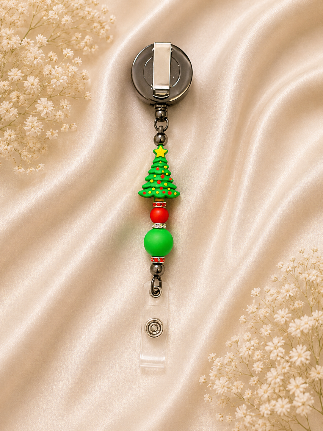🎄 Christmas Tree Retractable Badge Reel – Limited Edition