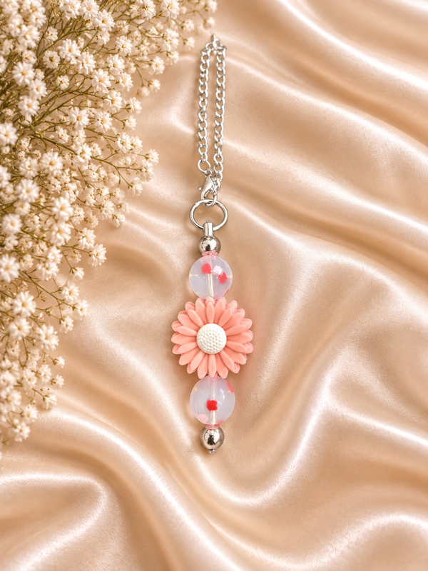 🌸 Pink Daisy Bottle Handle Chain