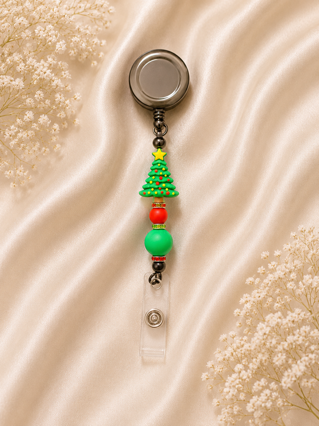 🎄 Christmas Tree Retractable Badge Reel – Limited Edition