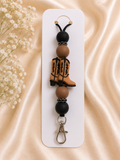 🤠 Cowboy Boots Beaded Lanyard