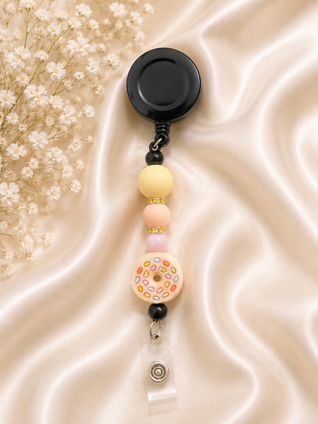 🍩 Sweet Treat Donut Retractable Badge Reel