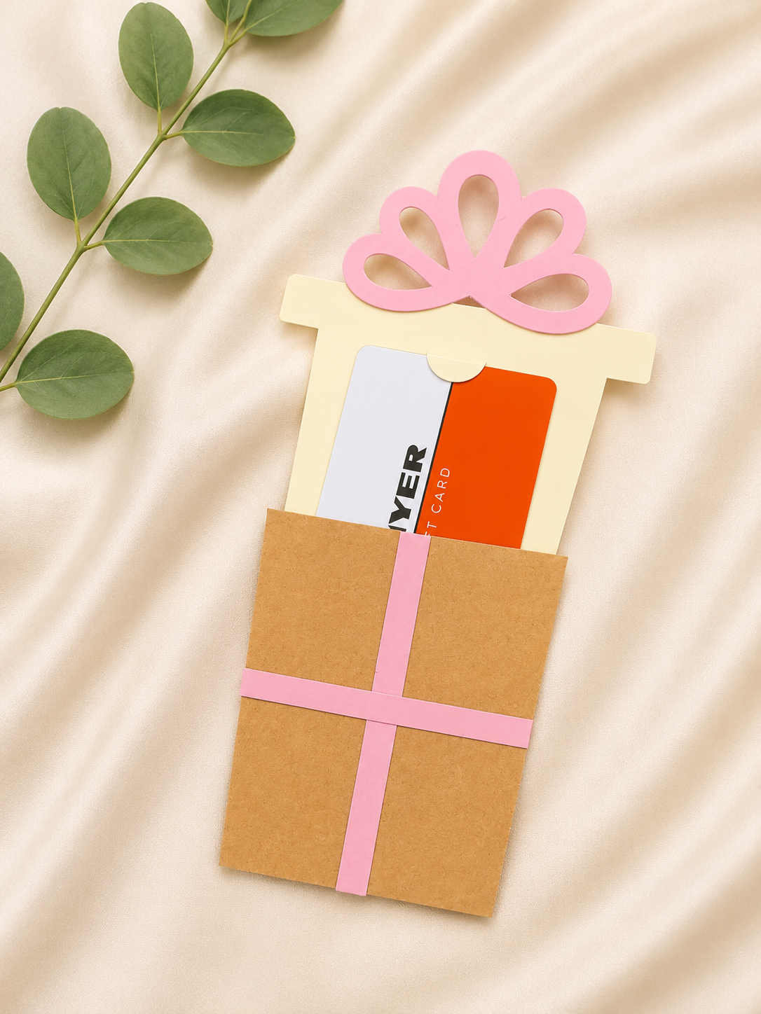 Gift Box Paper Gift Card Holder