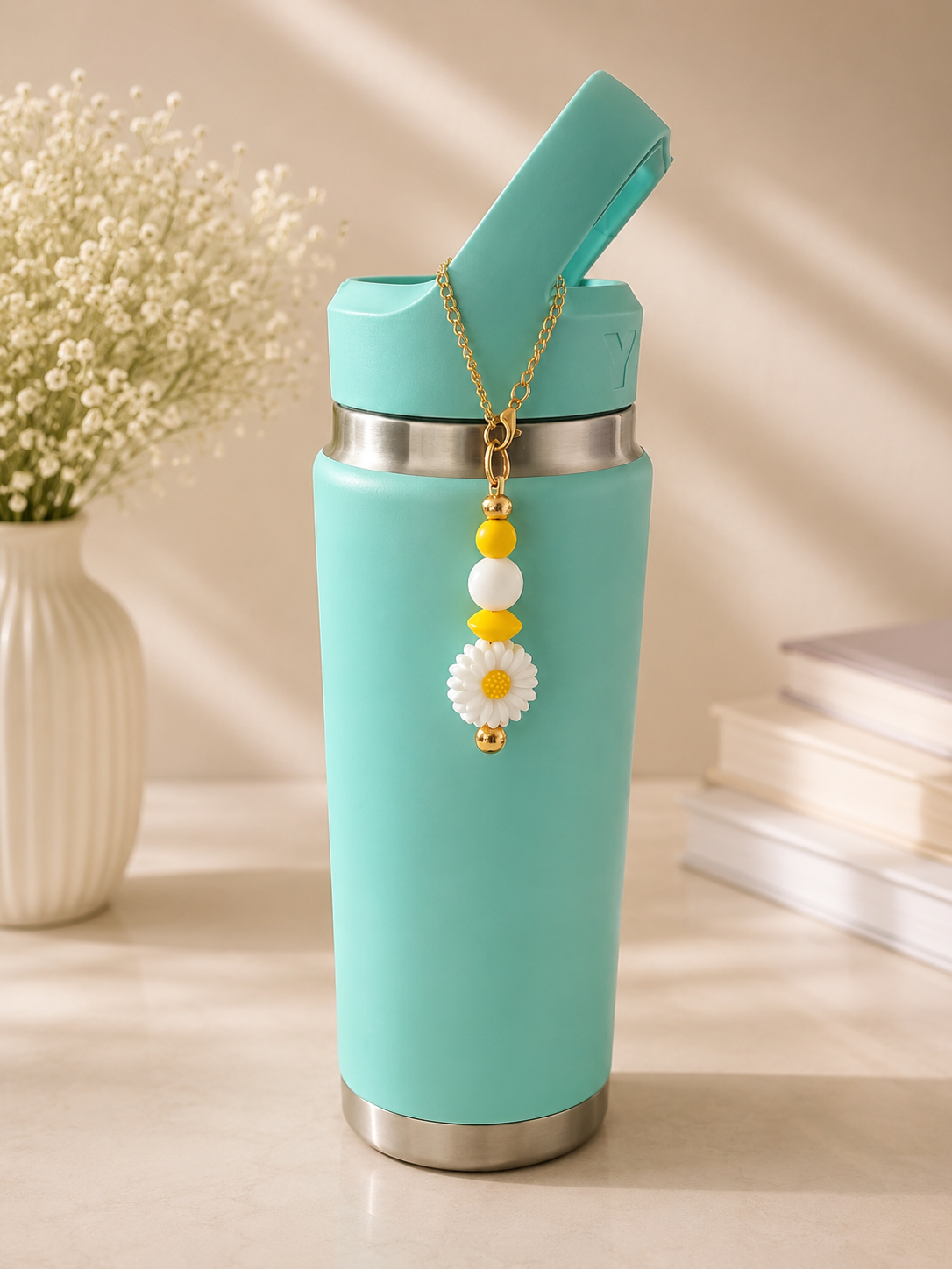 🌼 Sunny Daisy Water Bottle Handle Chain