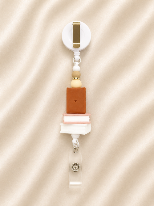 Book Lover Retractable Badge Reel