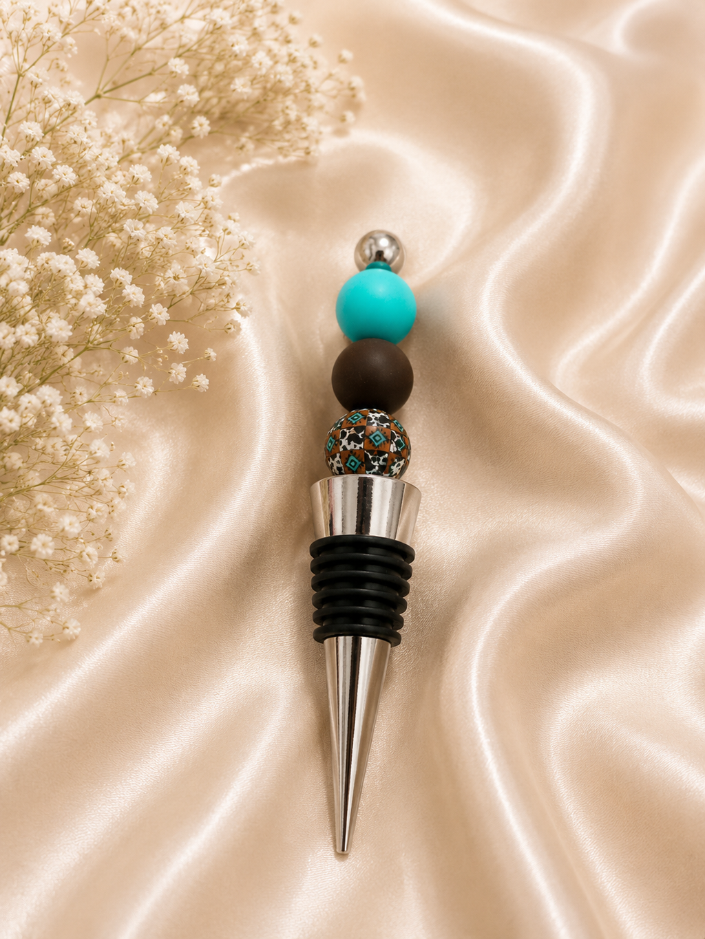 🤠 Turquoise Western Wine Bottle Stopper